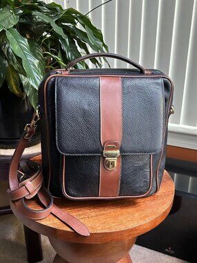 BALLY Pocket Messenger Bag, Black, Brown